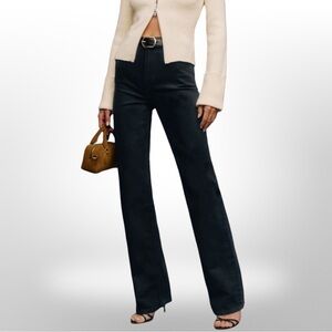 Reformation Jeans Wilder Stretch
High Rise Wide Leg Wash Black Size 26